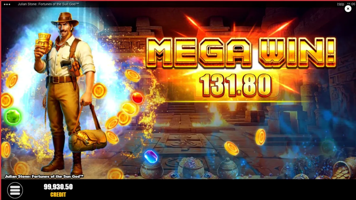 Julian Stone: Fortunes of the Sun God slot dengan latar belakang hutan Aztec yang rimbun
