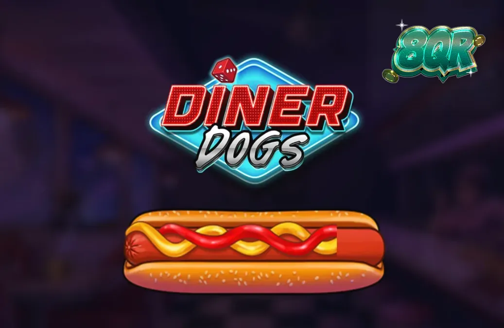 Tampilan visual slot Diner Dogs dengan tema noir 1950-an dan kru perampok.